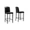 Baxton Studio Libra Black Modern Bar Stool With Nail Head Trim, PK2 85-4296 - alternate 1